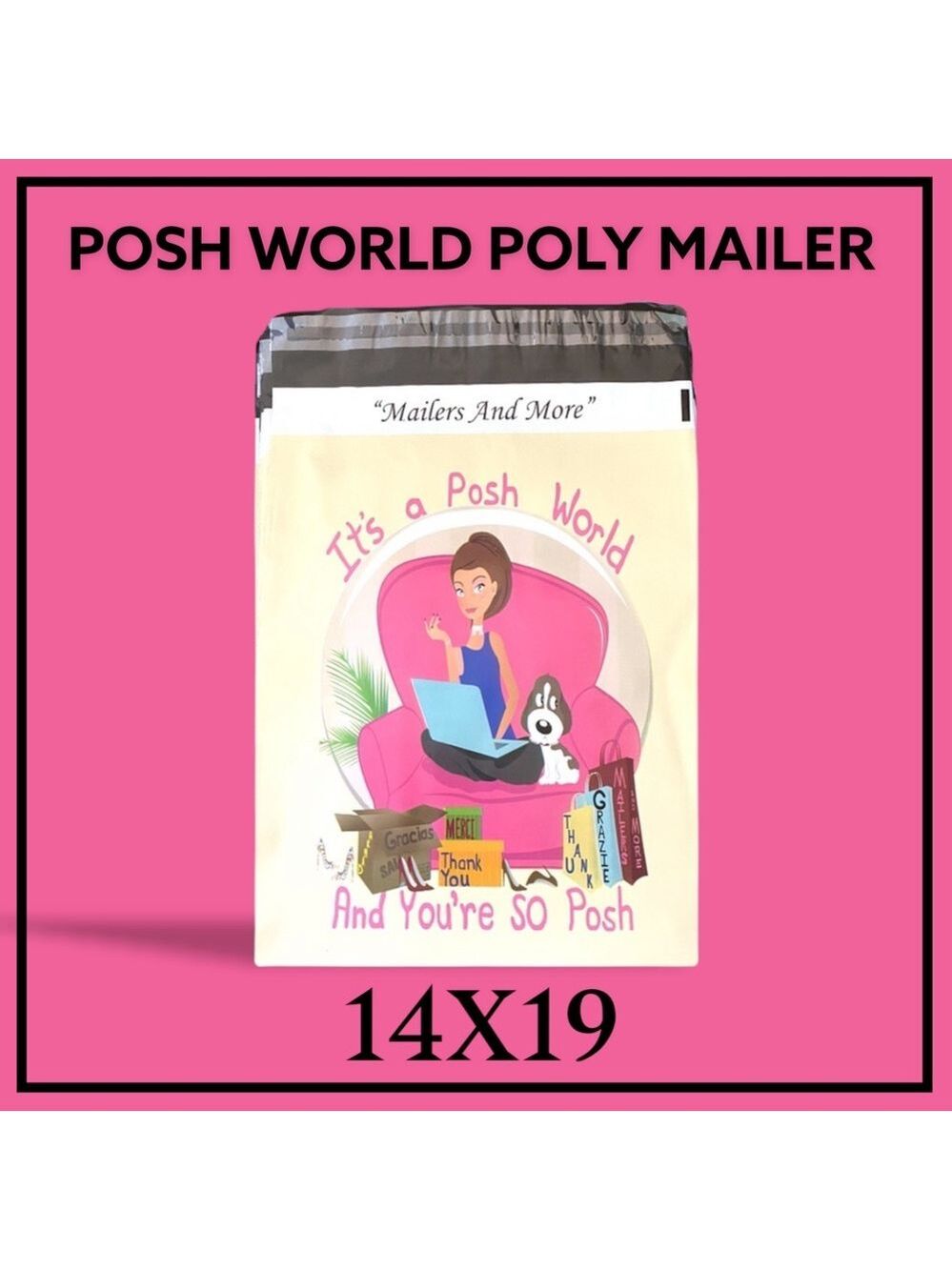 25 14X19 Posh World Poly Mailers PRICE IS FIRM - Picture 11 of 12